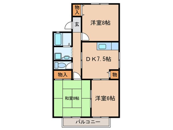 グレース大間の物件間取画像